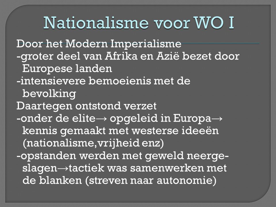 Nationalisme voor WO I