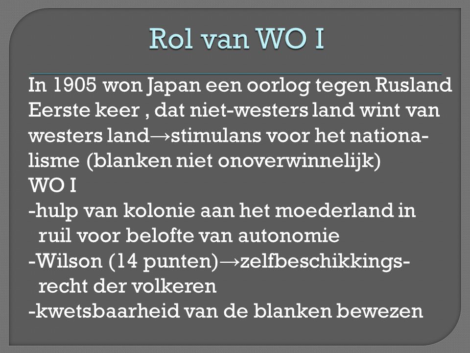 Rol van WO I