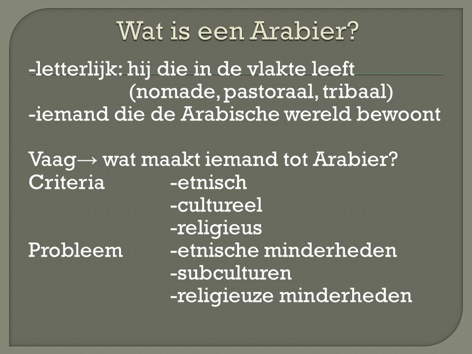 Wat is een Arabier