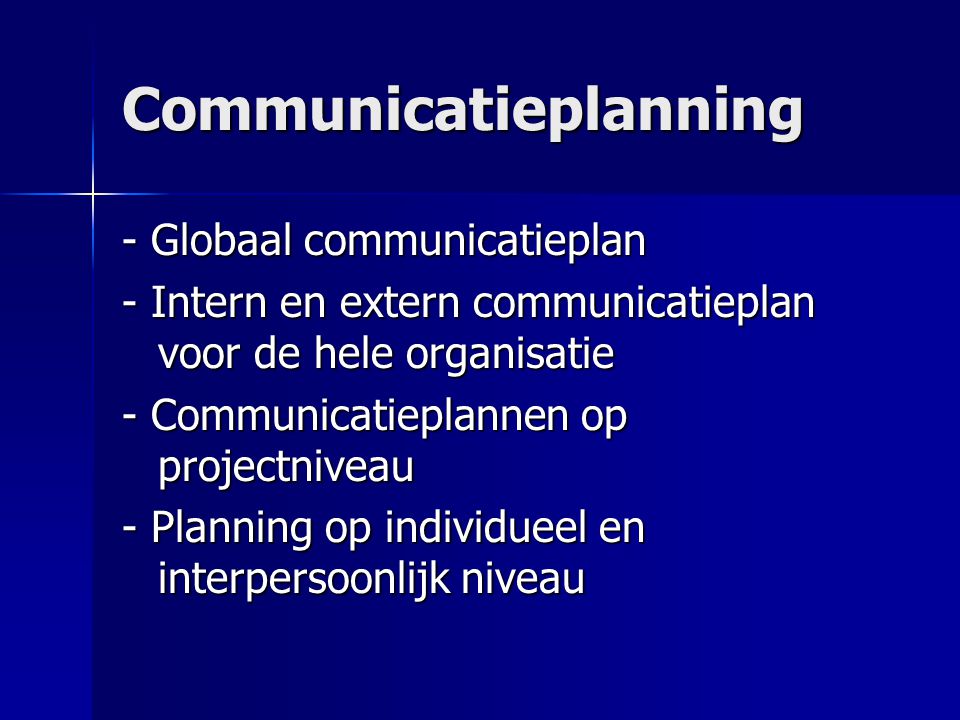 Communicatieplanning