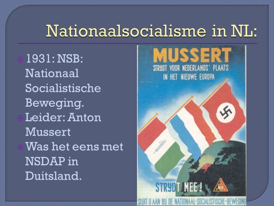 Nationaalsocialisme in NL:
