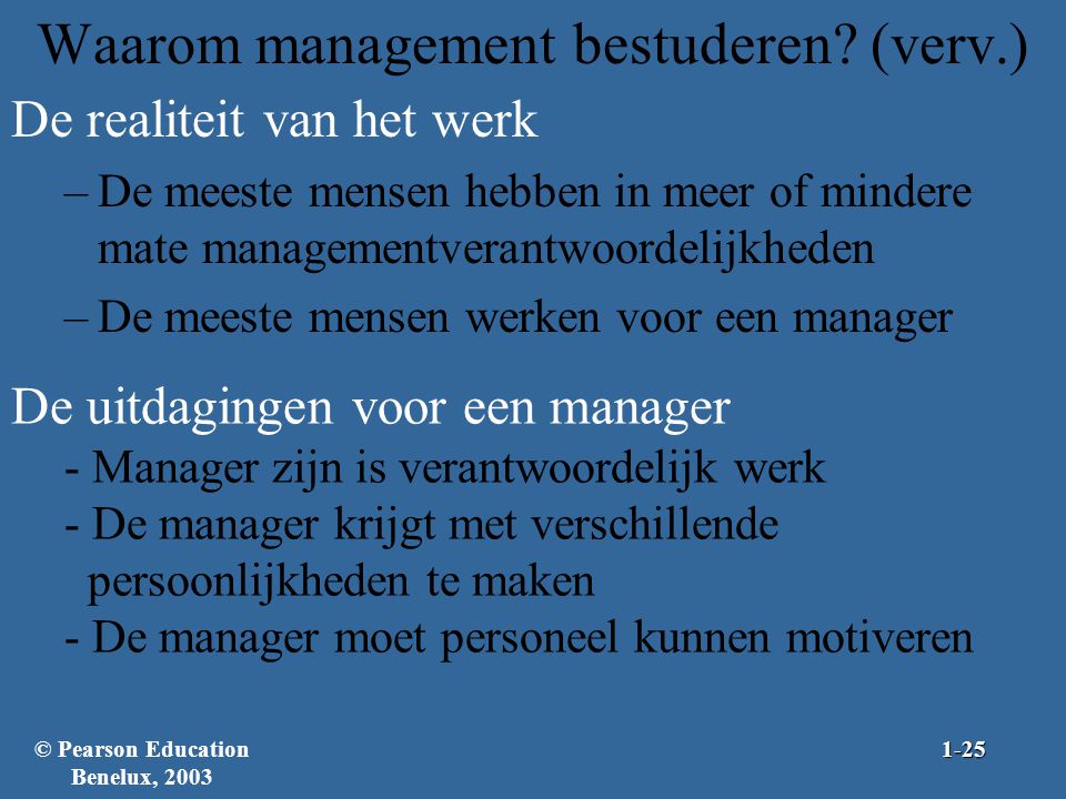 Waarom management bestuderen (verv.)