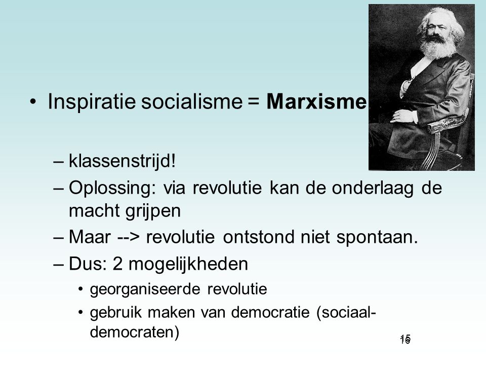 Inspiratie socialisme = Marxisme