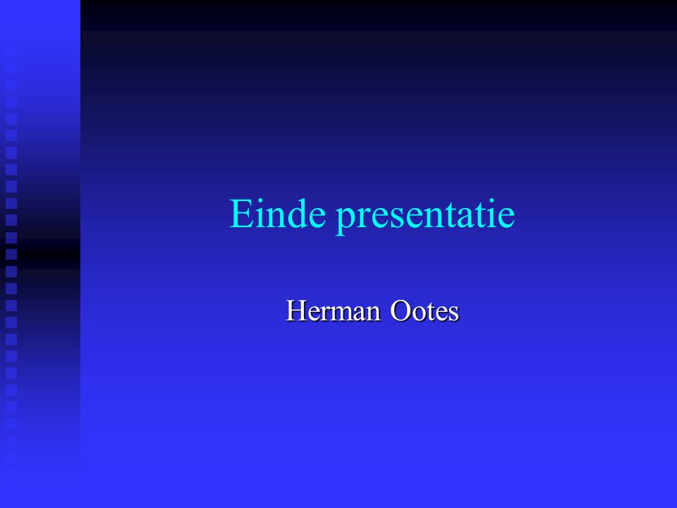 Einde presentatie Herman Ootes