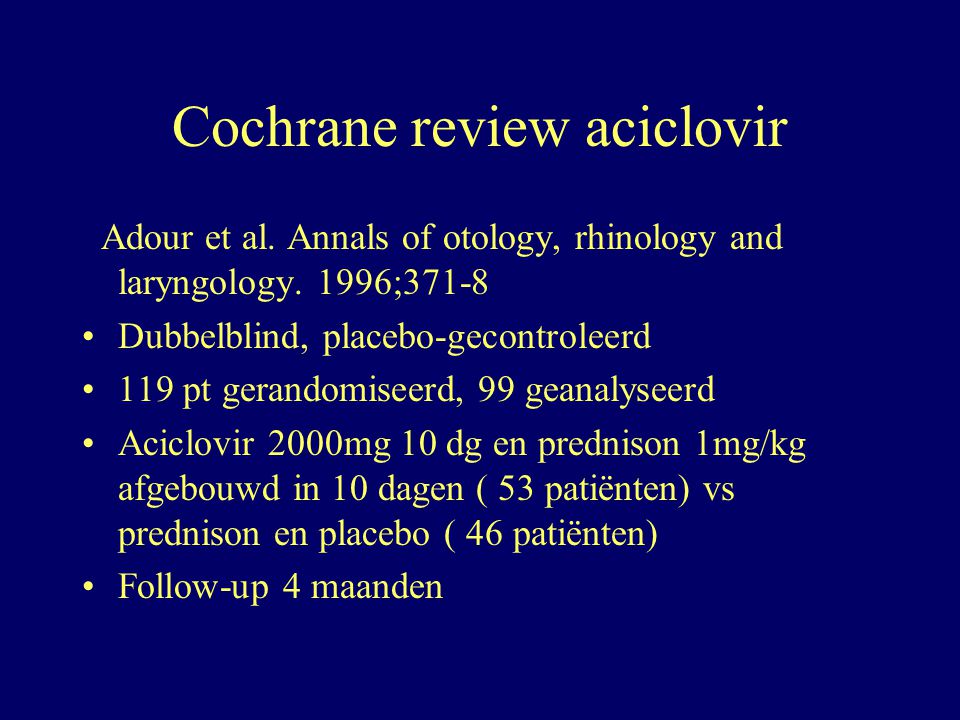 Cochrane review aciclovir