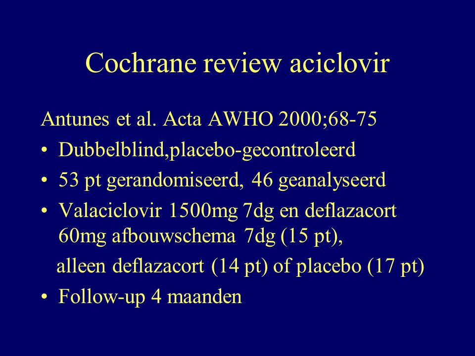 Cochrane review aciclovir