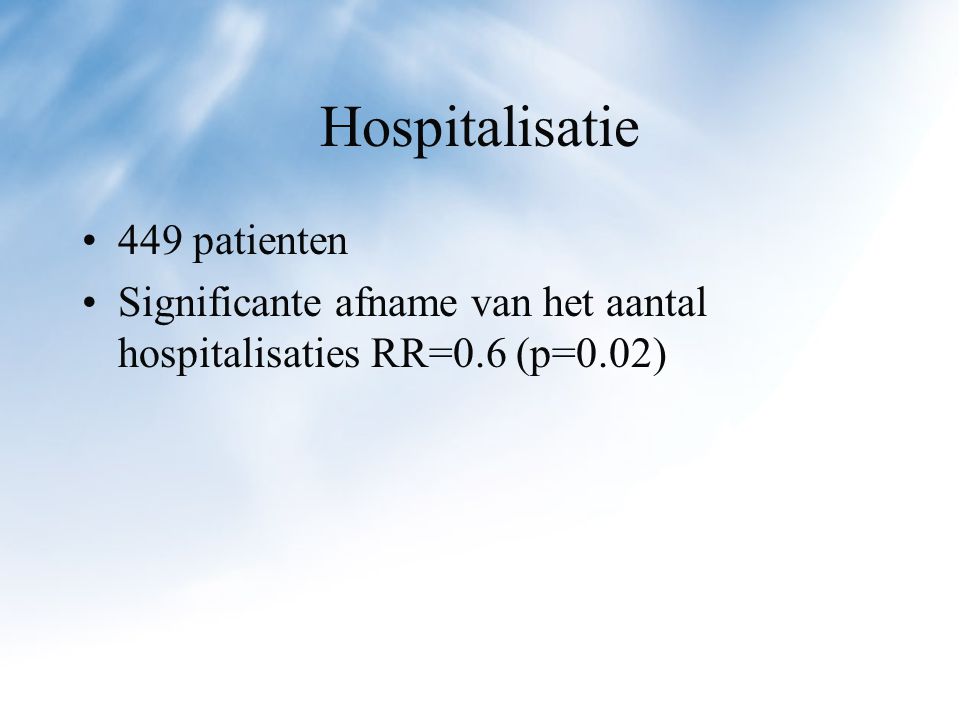 Hospitalisatie 449 patienten