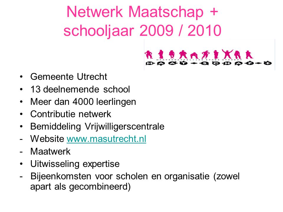 Netwerk Maatschap + schooljaar 2009 / 2010