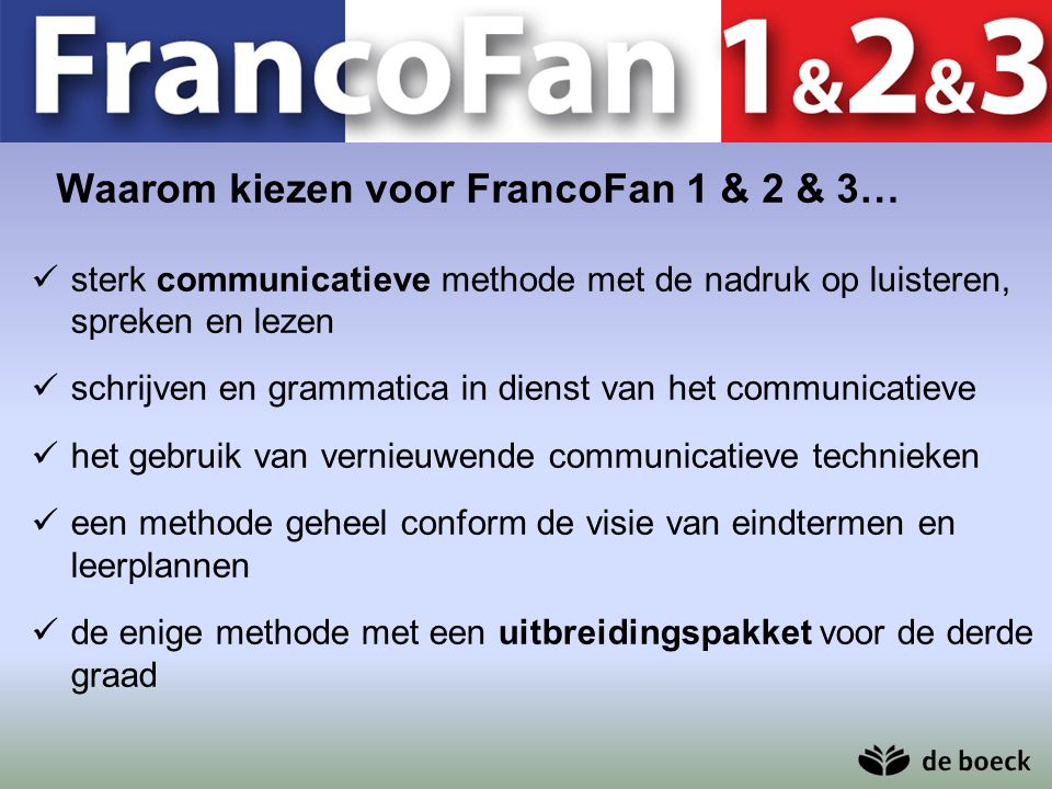 Waarom kiezen voor FrancoFan 1 & 2 & 3…
