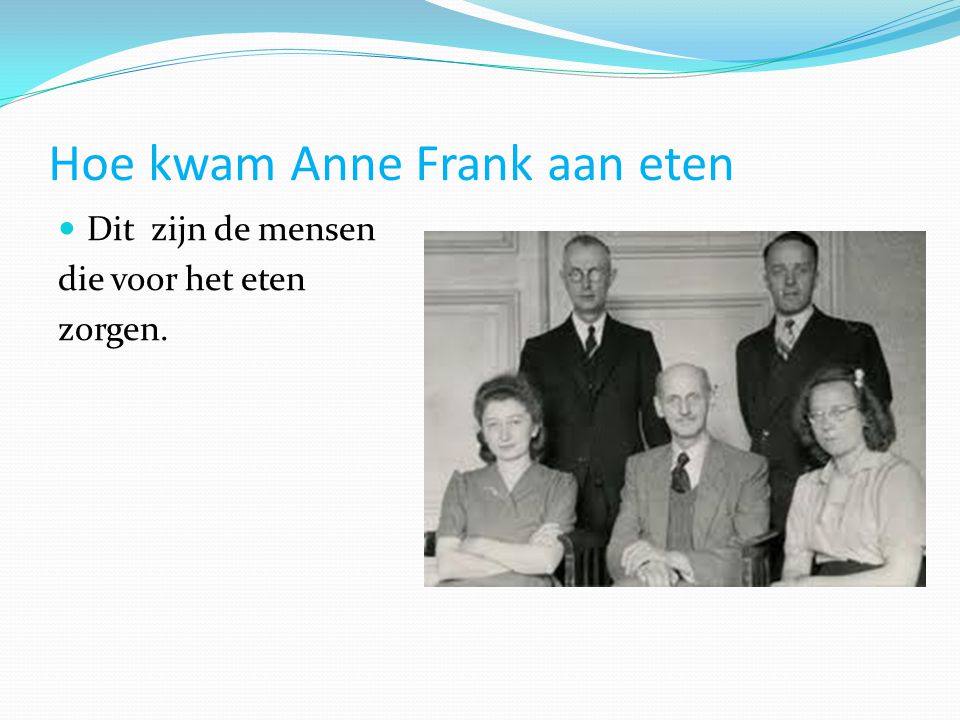 Hoe kwam Anne Frank aan eten