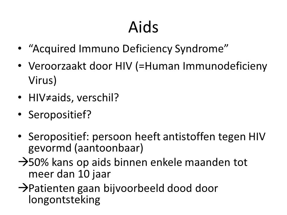 Aids Acquired Immuno Deficiency Syndrome