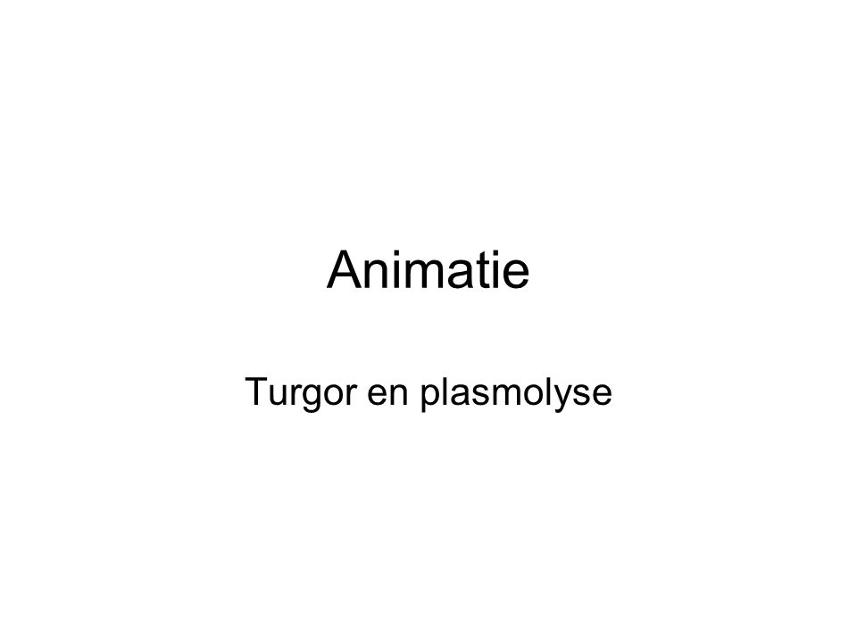 Animatie Turgor en plasmolyse