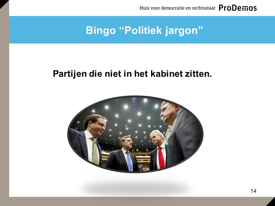 Bingo Politiek jargon