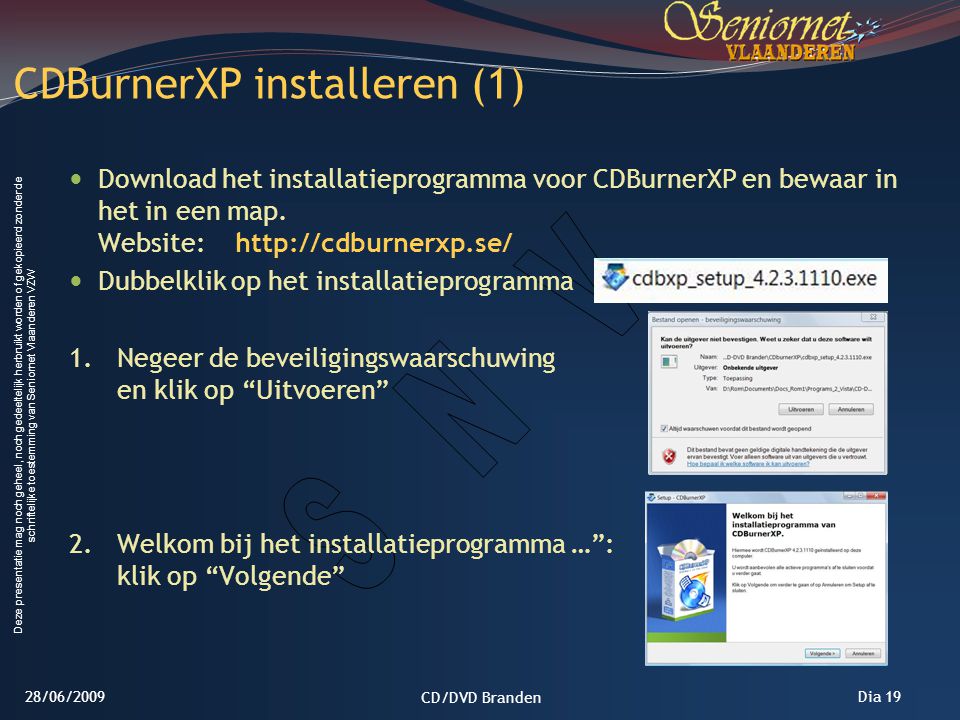 CDBurnerXP installeren (1)