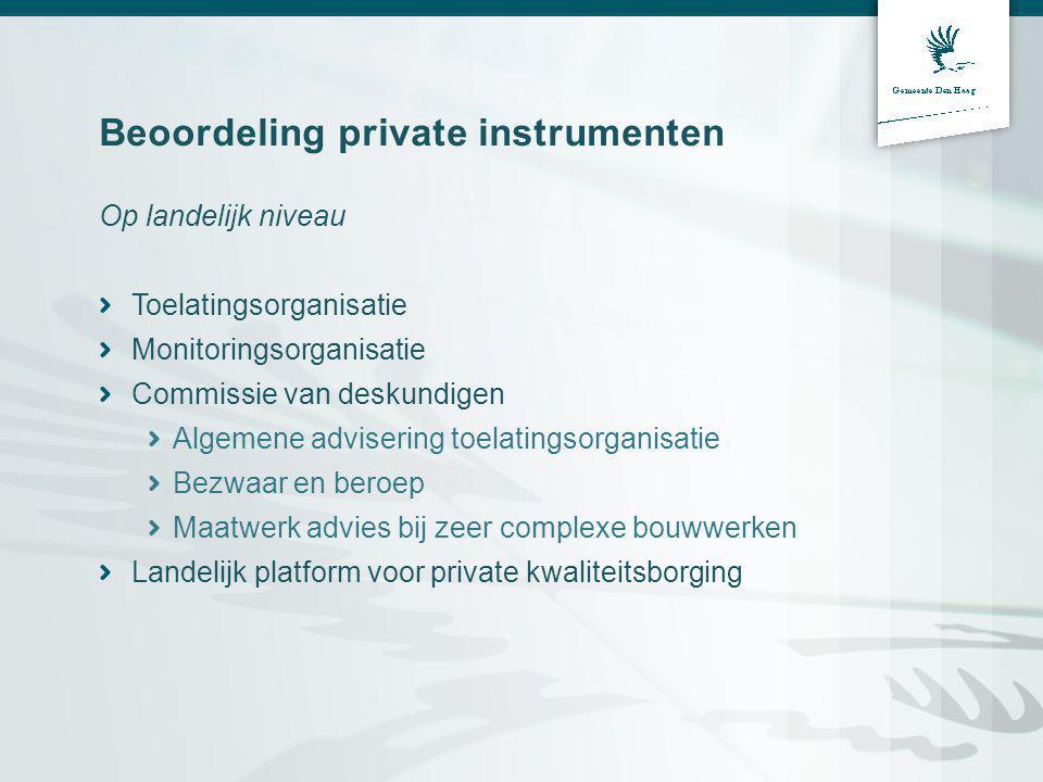 Beoordeling private instrumenten