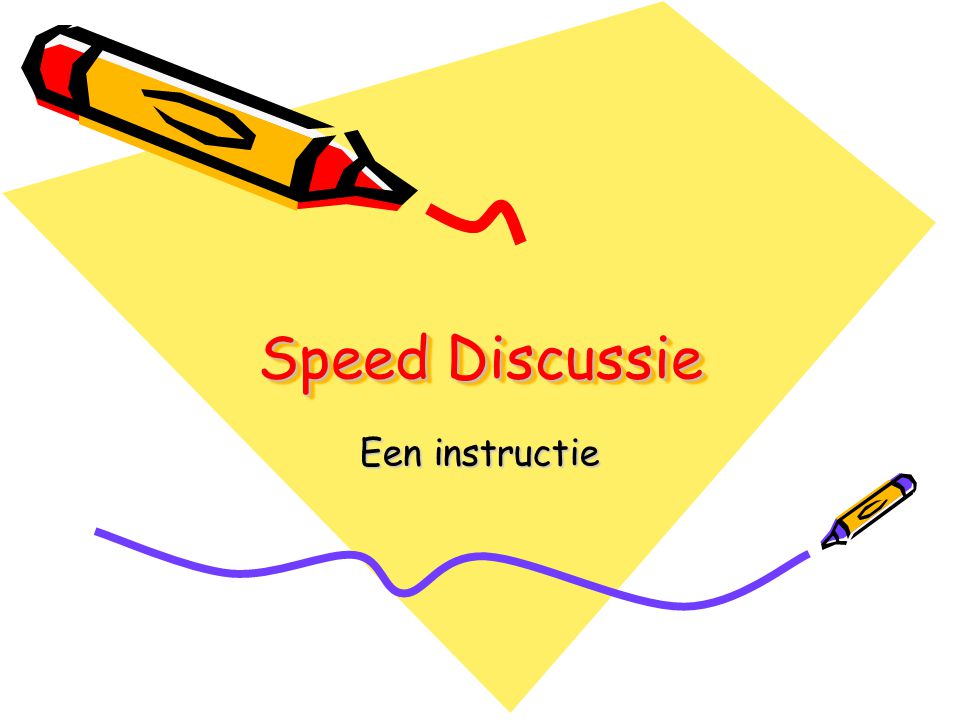 Speed Discussie Een instructie