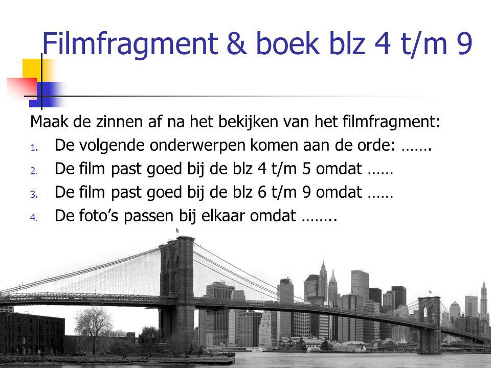 Filmfragment & boek blz 4 t/m 9