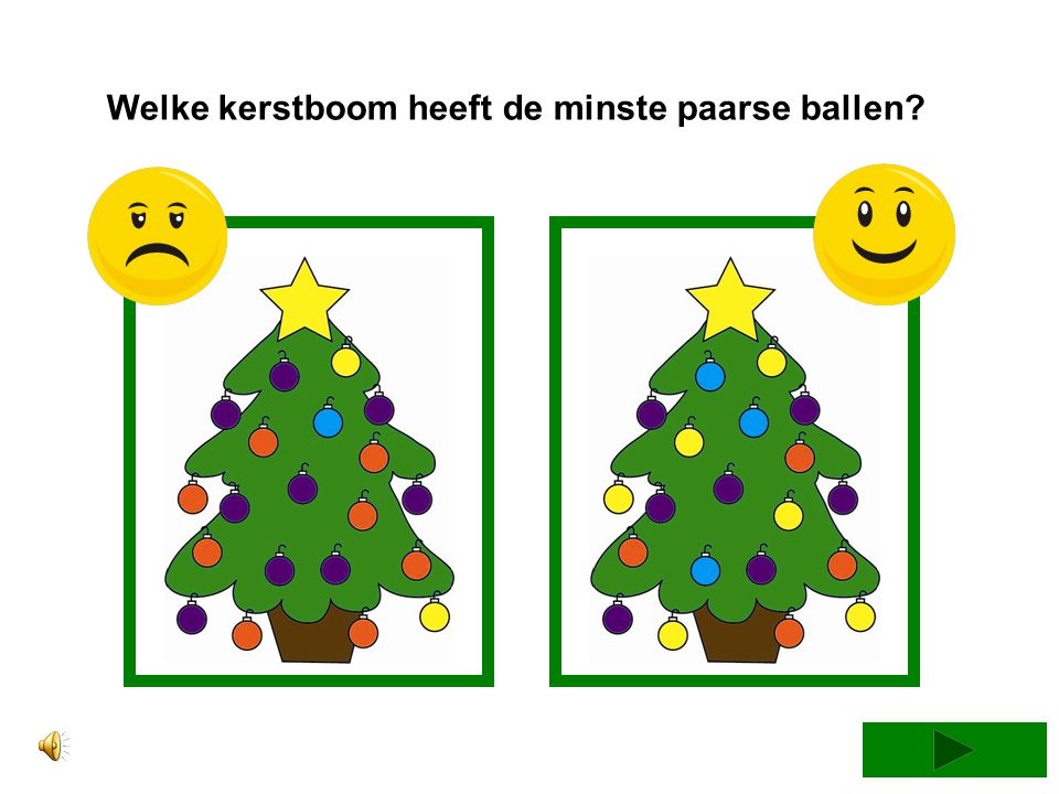 Welke kerstboom heeft de minste paarse ballen