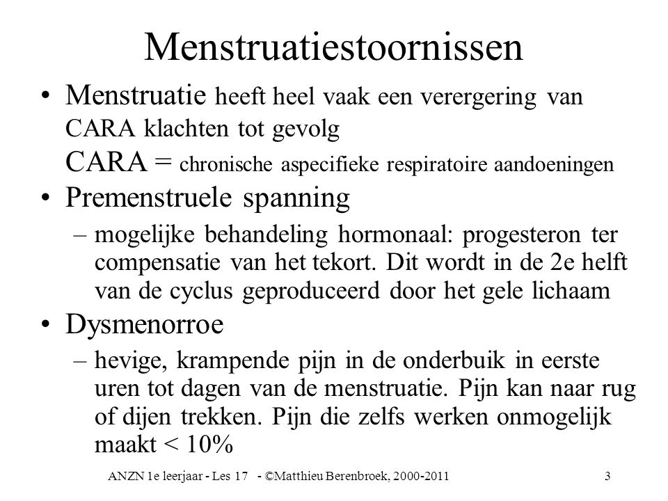 Menstruatiestoornissen