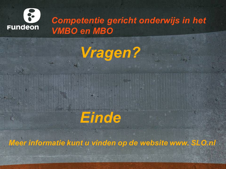 Competentie gericht onderwijs in het VMBO en MBO