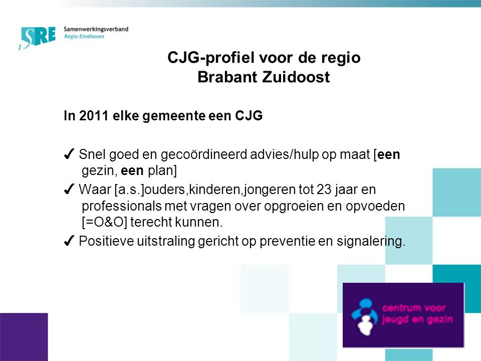 CJG-profiel voor de regio Brabant Zuidoost