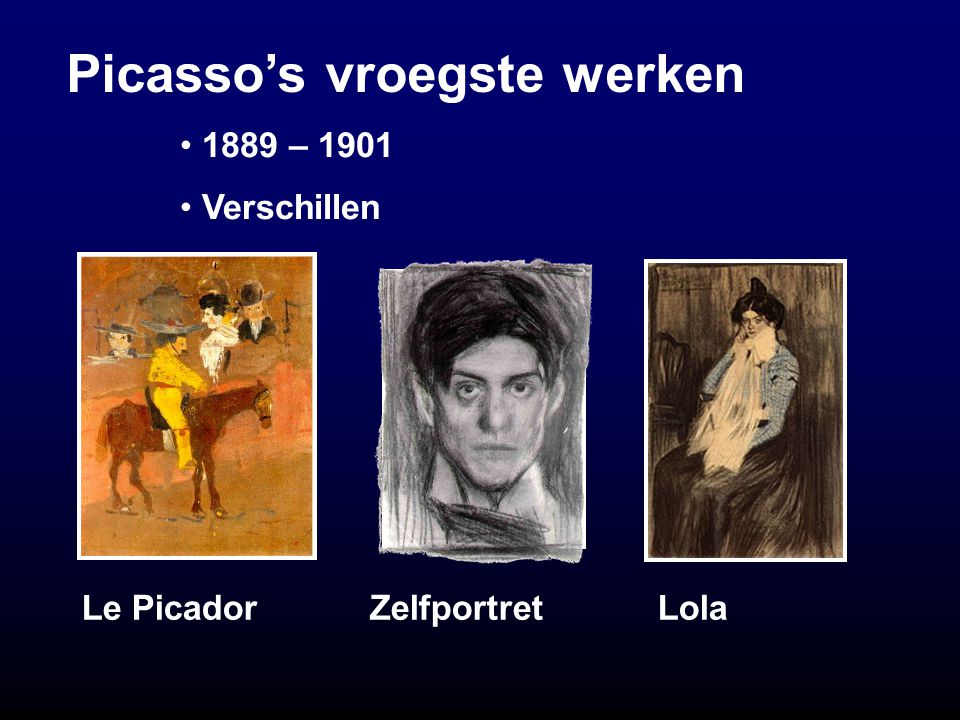 Picasso’s vroegste werken