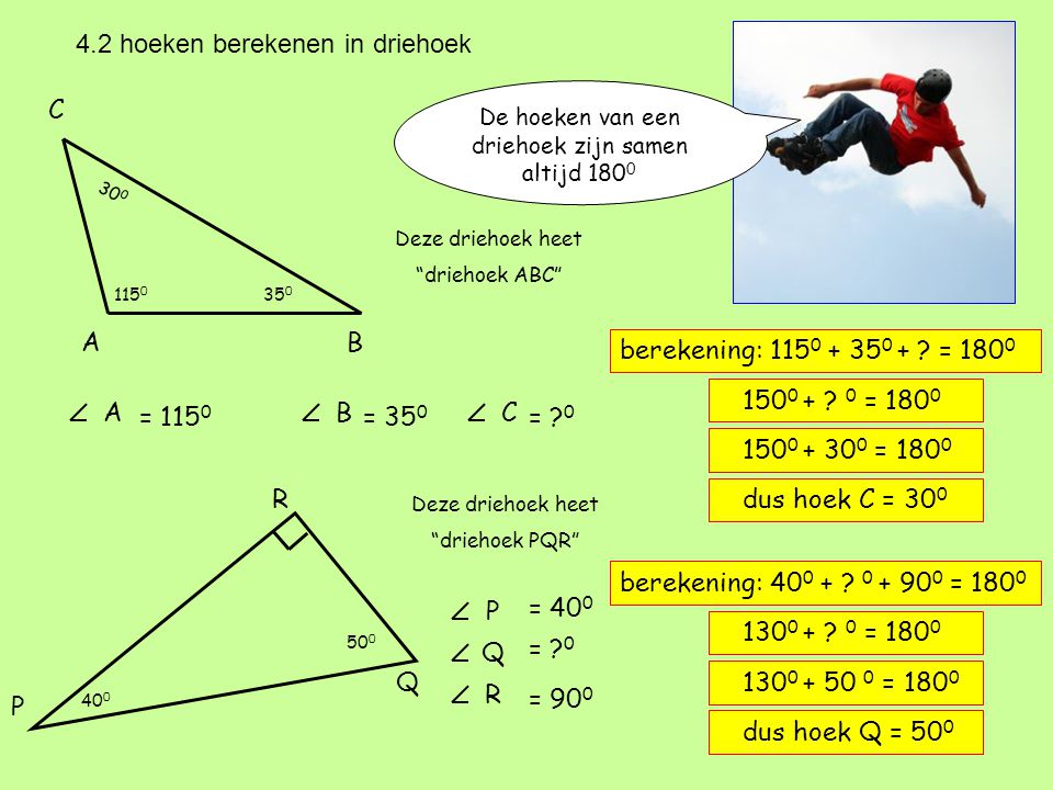 4.2 hoeken berekenen in driehoek