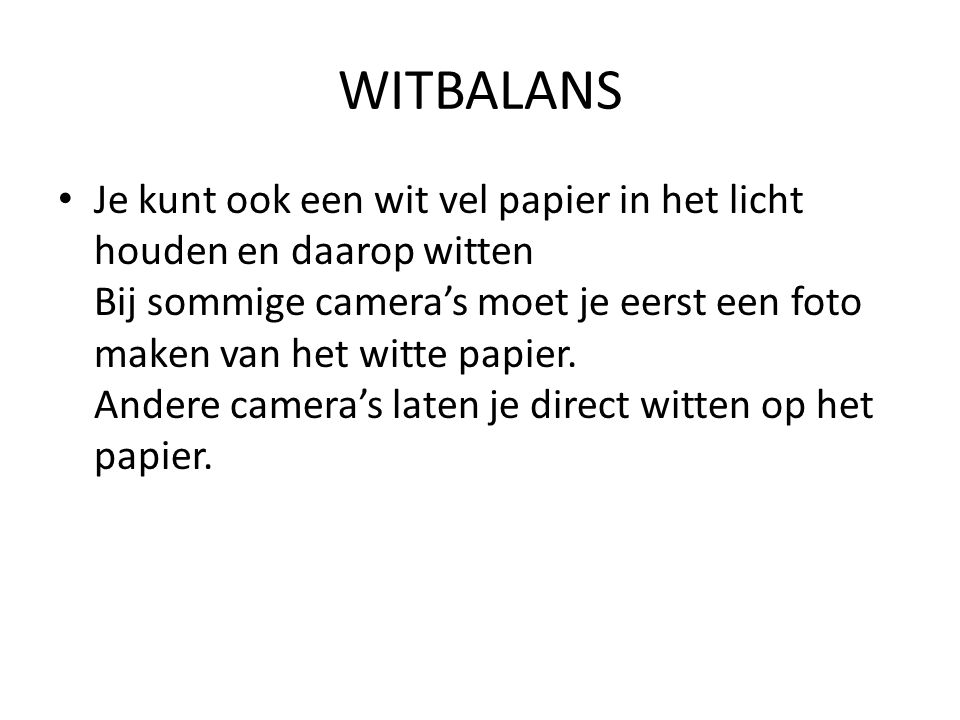 WITBALANS
