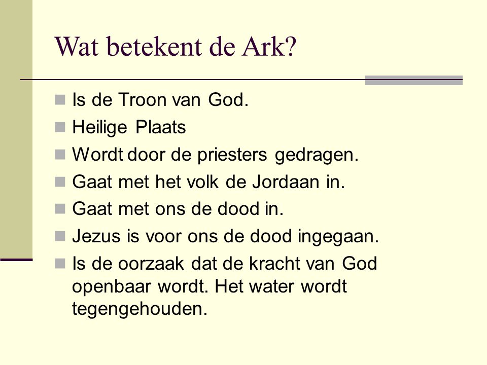 Wat betekent de Ark Is de Troon van God. Heilige Plaats