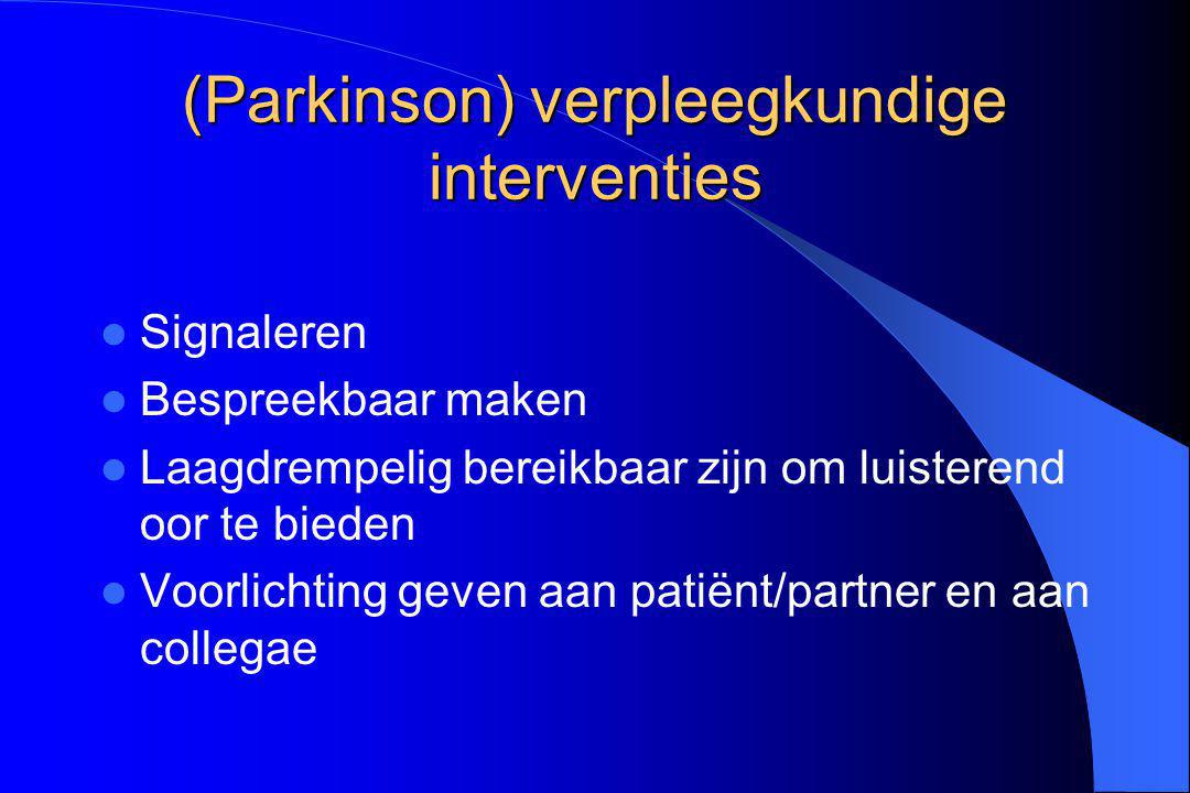 (Parkinson) verpleegkundige interventies