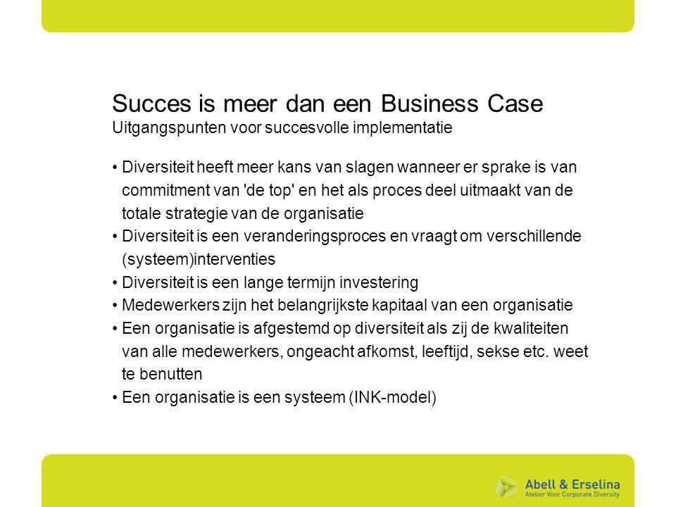Succes is meer dan een Business Case