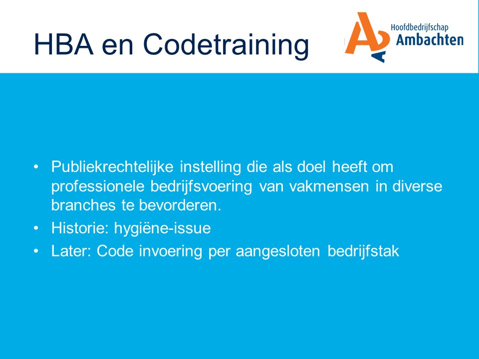 HBA en Codetraining