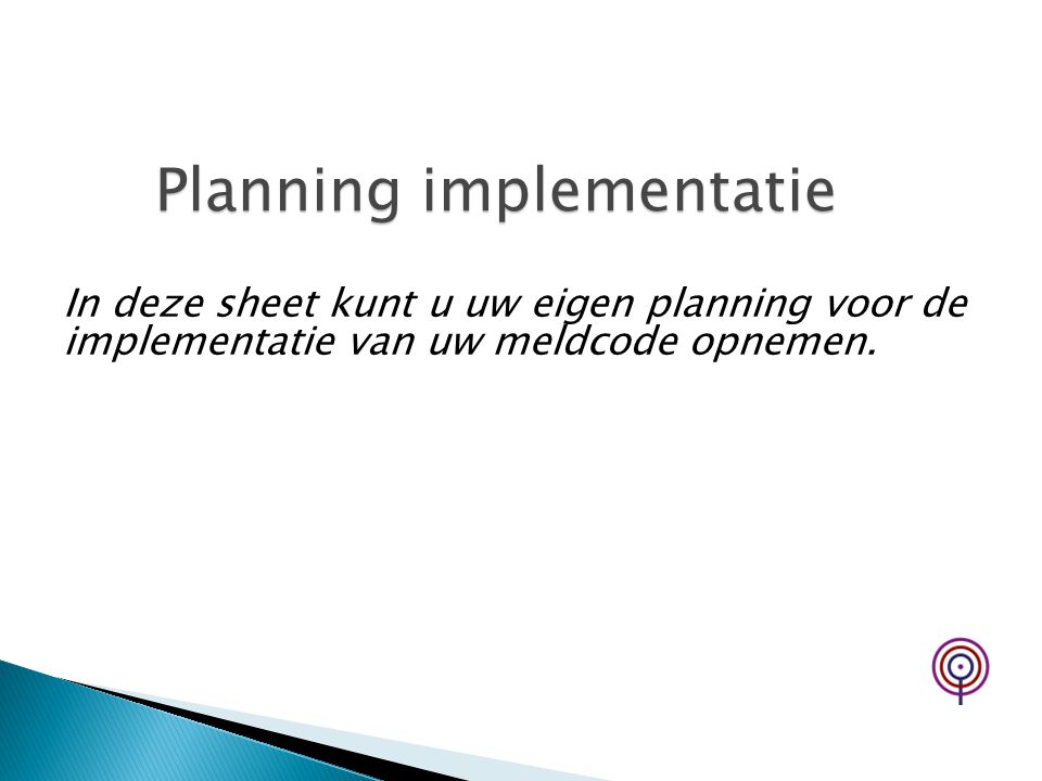 Planning implementatie