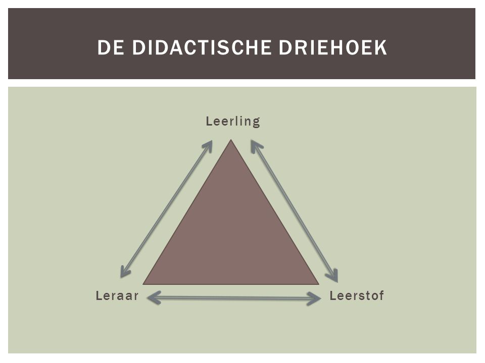 De didactische driehoek