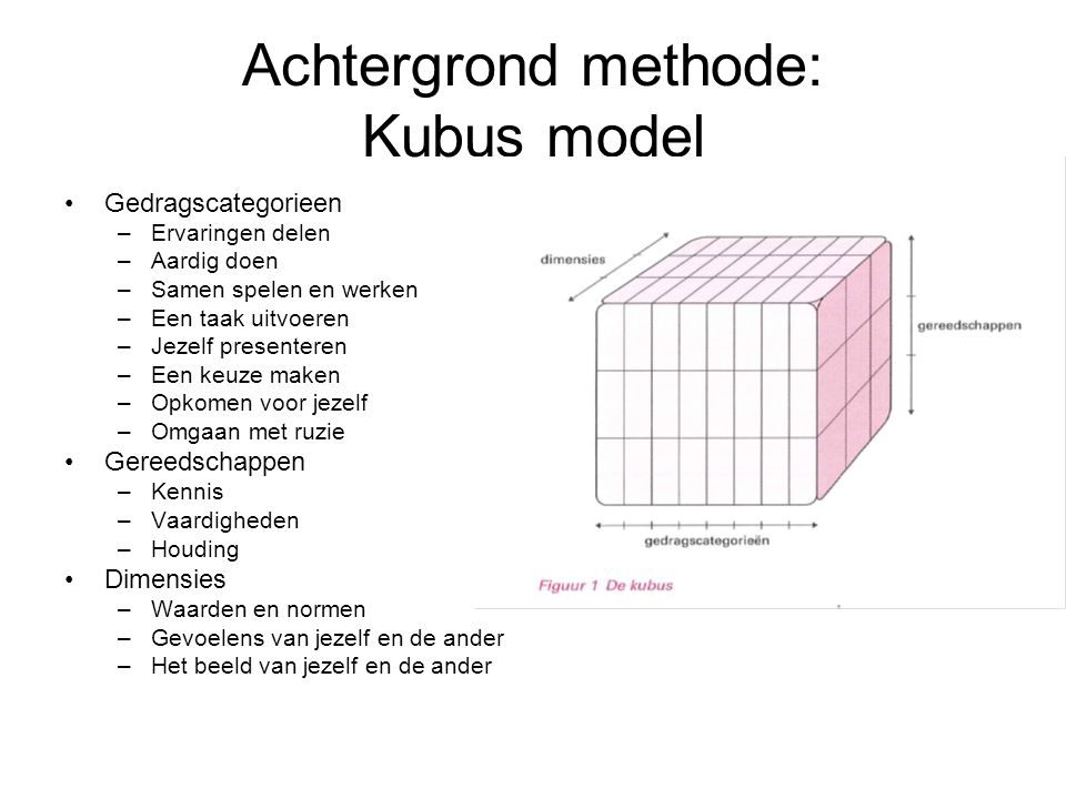 Achtergrond methode: Kubus model
