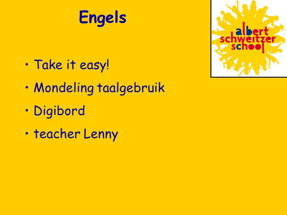 Engels Take it easy! Mondeling taalgebruik Digibord teacher Lenny
