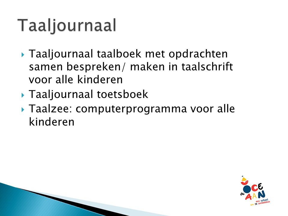 Taaljournaal Taaljournaal taalboek met opdrachten samen bespreken/ maken in taalschrift voor alle kinderen.