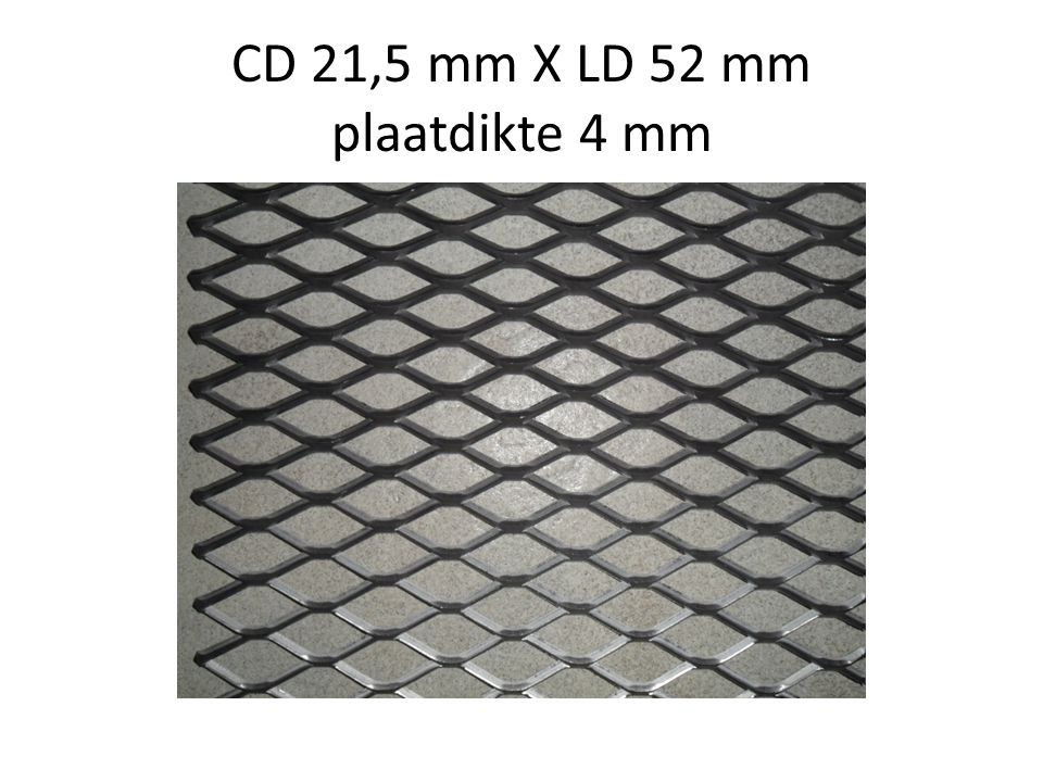 CD 21,5 mm X LD 52 mm plaatdikte 4 mm