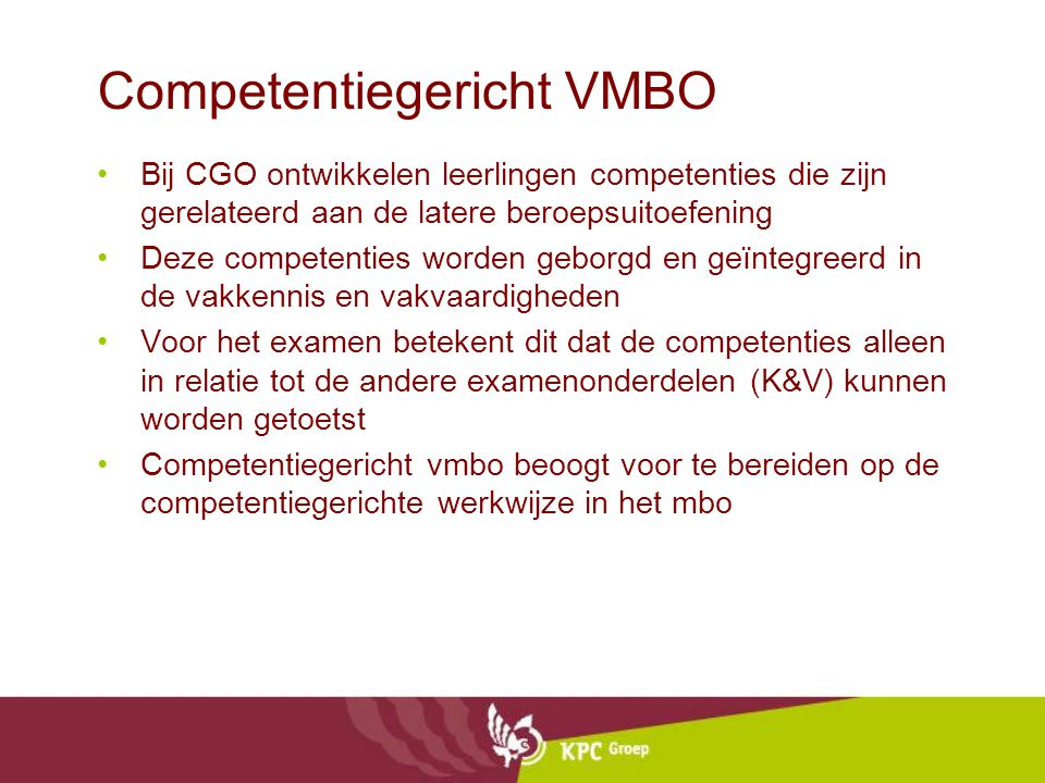 Competentiegericht VMBO