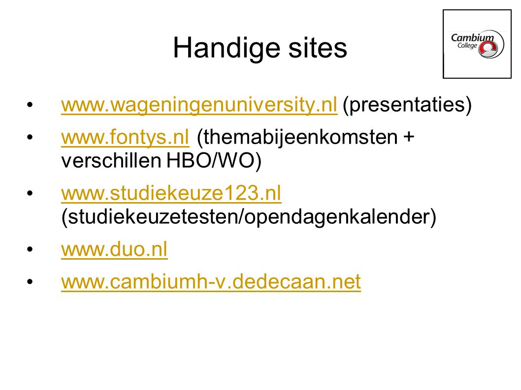Handige sites   (presentaties)