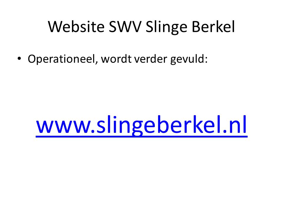 Warmte test Ringlet Startbijeenkomst SWV Slinge-Berkel - ppt download