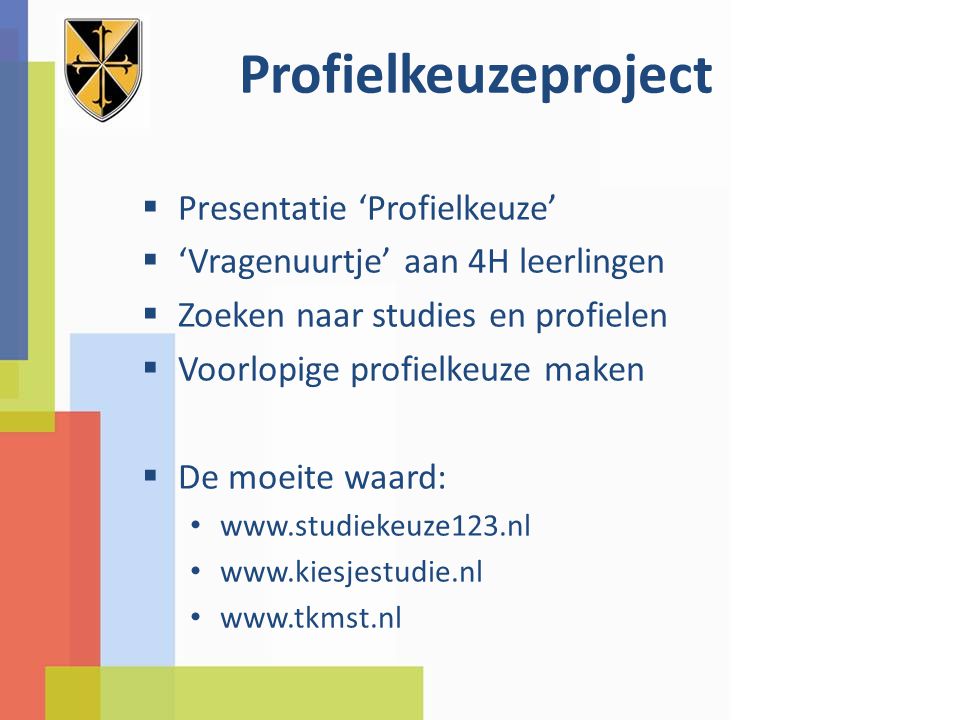 Profielkeuzeproject Presentatie ‘Profielkeuze’