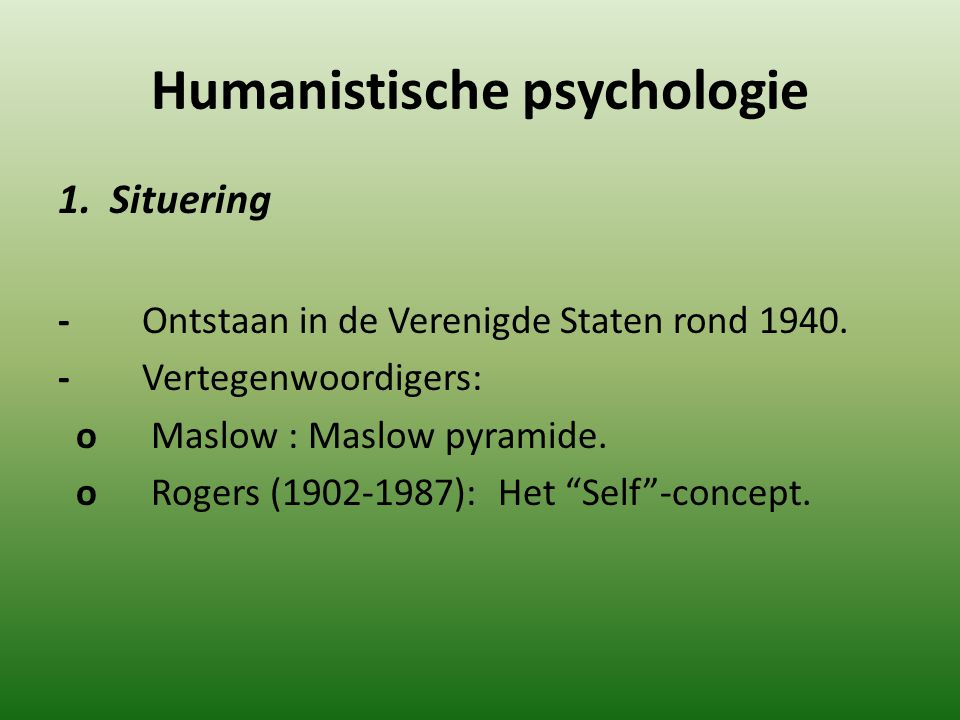 Humanistische psychologie