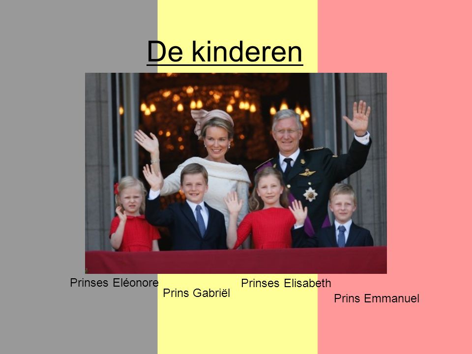 De kinderen Prinses Eléonore Prinses Elisabeth Prins Gabriël