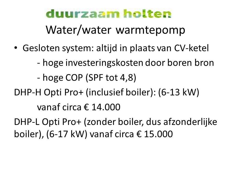 Water/water warmtepomp