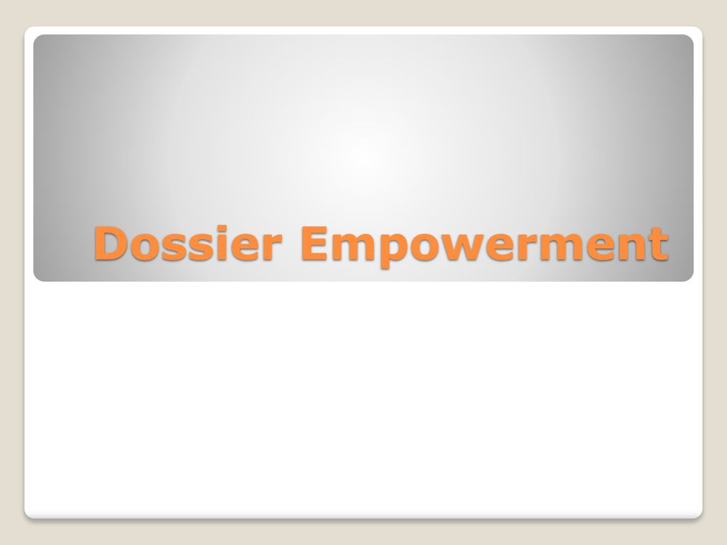 Dossier Empowerment