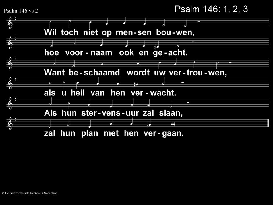 Psalm 146: 1, 2, 3