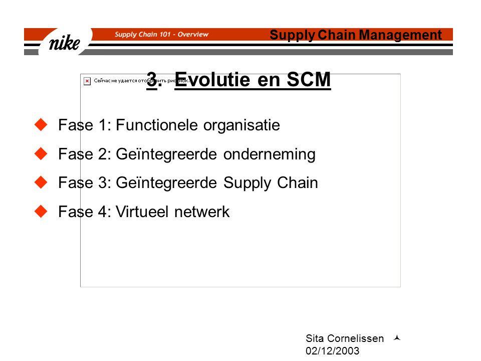 3. Evolutie en SCM Fase 1: Functionele organisatie