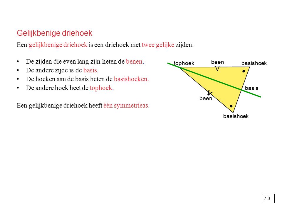 Gelijkbenige driehoek