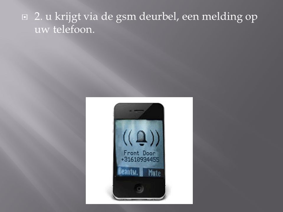 Salie Vegetatie Zijdelings GSM deurbel Het product. - ppt download